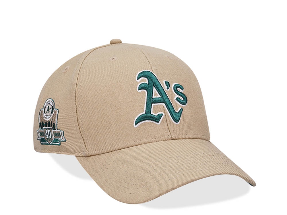 47Brand Oakland Athletics 40th Anniversary Khaki Sure Shot MVP Snapback Hat