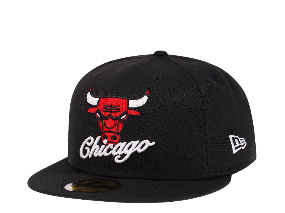 New Era Chicago Bulls Black Duallogo Edition 59Fifty Fitted Hat