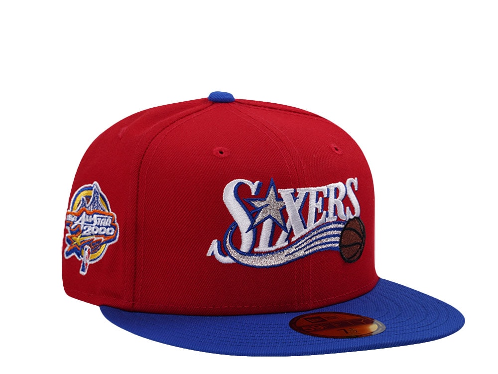 New Era Philadelphia 76ers All Star Game 2000 Scarlet Two Tone Edition 59Fifty Fitted Hat