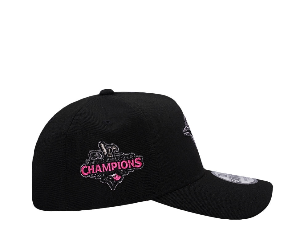 New Era Toronto Blue Jays American League Champions Pink Glow Black Prime Edition 9Forty A Frame Snapback Hat