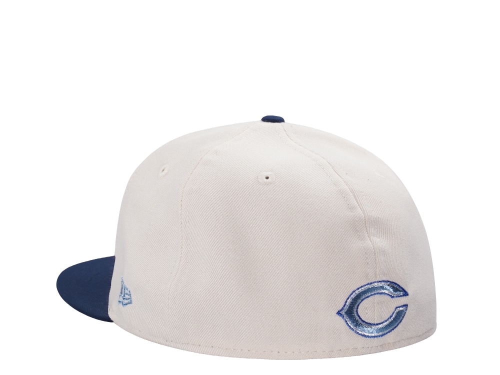 New Era Chicago Bears Staley Metallic Light Cream Two Tone Edition 59Fifty Fitted Hat