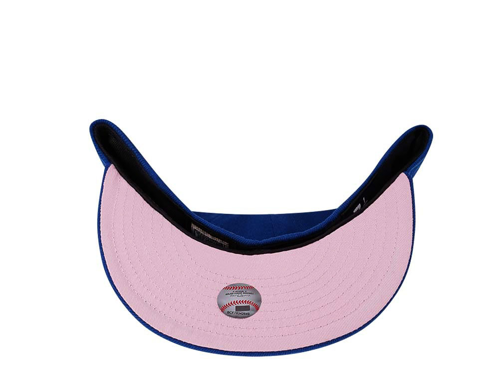 New Era Los Angeles Dodgers 50th Anniversary Bright Blue and Pink Edition 59Fifty Fitted Hat