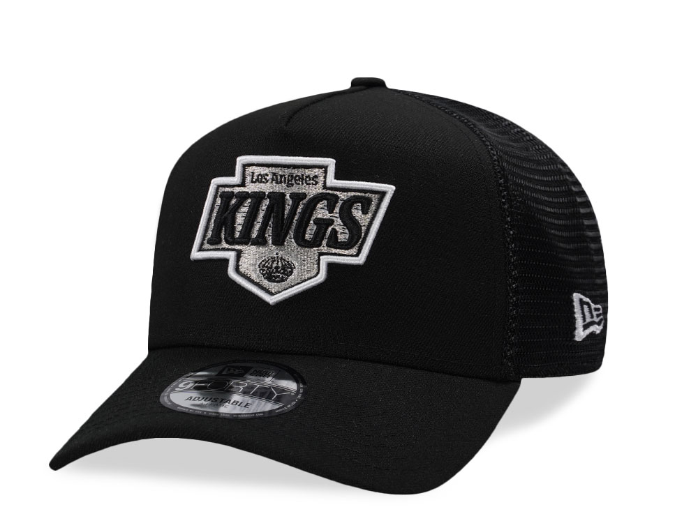 New Era Los Angeles Kings Black Prime Edition 9Forty A Frame Trucker Snapback Hat
