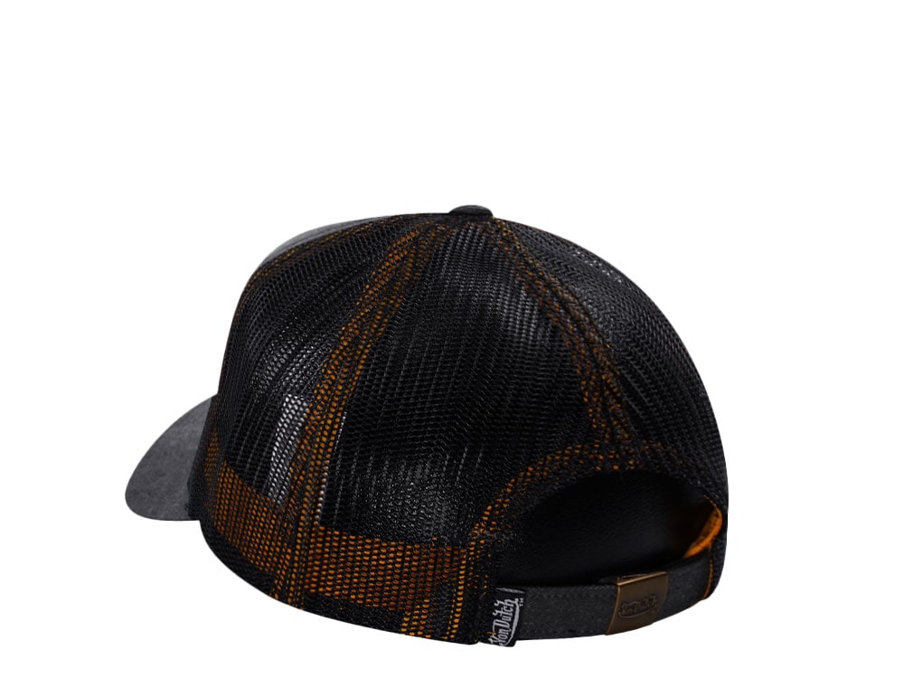 Von Dutch Oval Patch Dark Gray Trucker Snapback Hat