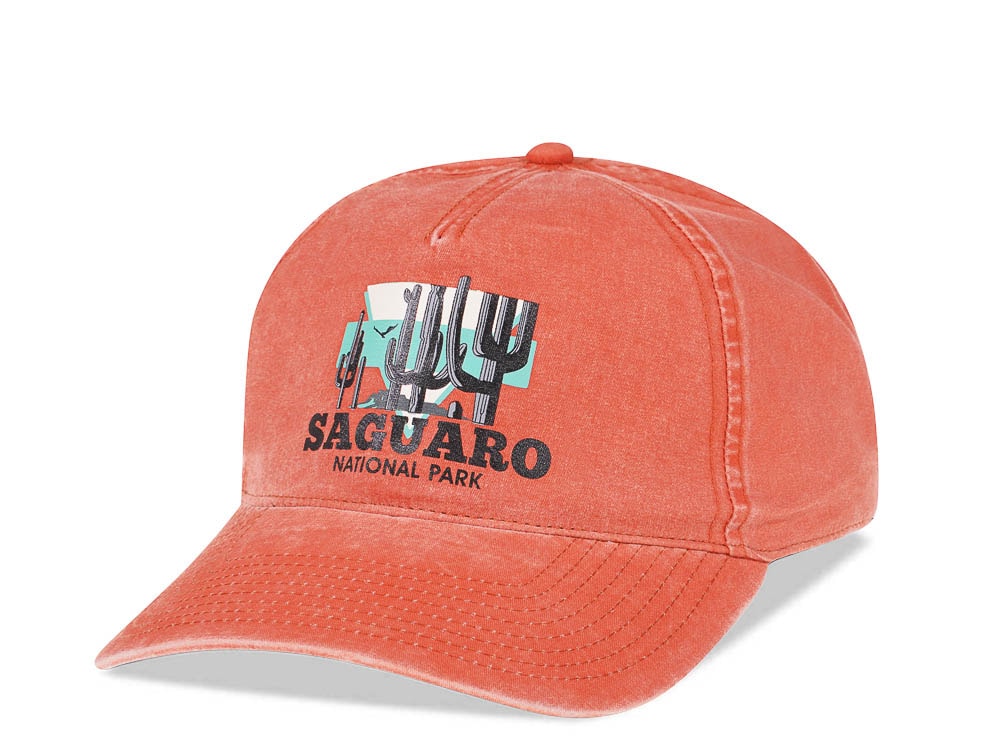 American Needle Saguaro National Park Orange Vintage Casual Snapback Hat