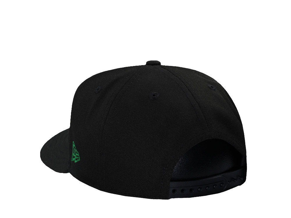 New Era  Boston Celtics Black Metallic Green A Frame 9Fifty Snapback Hat