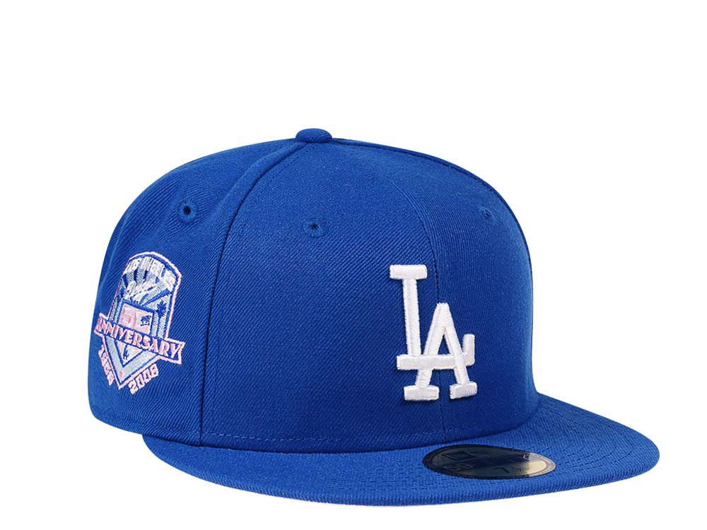 New Era Los Angeles Dodgers 50th Anniversary Bright Blue and Pink Edition 59Fifty Fitted Hat