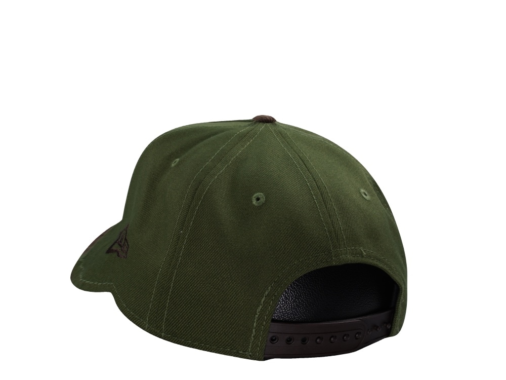 New Era Los Angeles Dodgers Dodger Stadium 60th Anniversary Rifle Green Walnut Corduroy Two Tone Edition 9Forty A Frame Snapback Hat