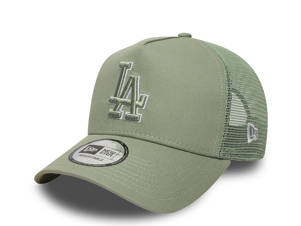 New Era Los Angeles Dodgers Outline Green 9Forty A Frame Trucker Snapback Hat