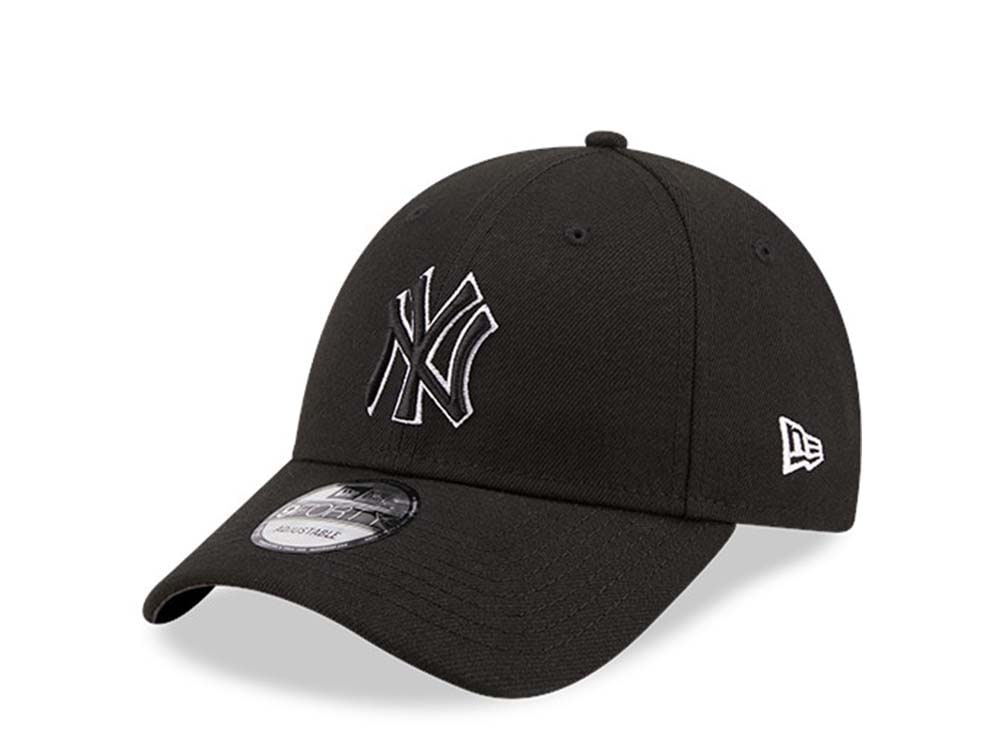 New Era New York Yankees POP Outline Black 9Forty Strapback Hat