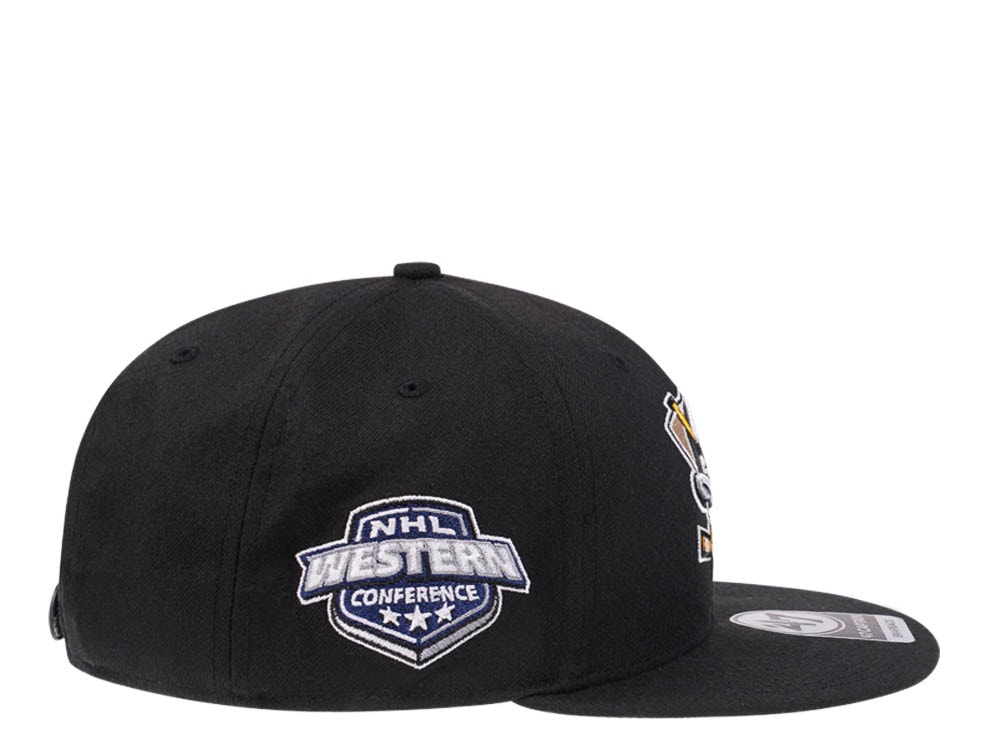 47Brand Anaheim Ducks Black Sure Shot Captain Snapback Hat