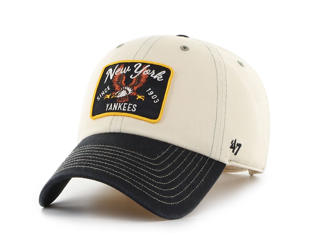 47 Brand New York Yankees Keepsake White Clean Up Strapback Hat