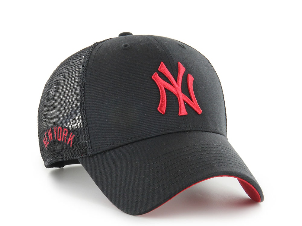 47Brand New York Yankees Black Branson Edition Trucker MVP Snapback Hat
