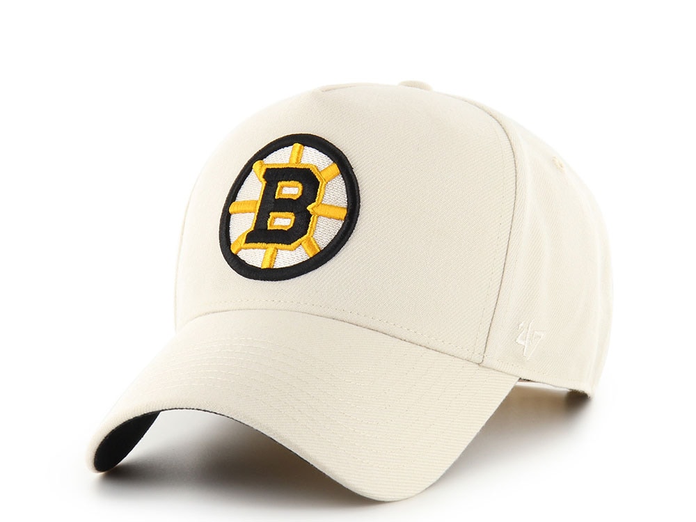 47 Brand Boston Bruins Ballpark White Offside Snapback Hat
