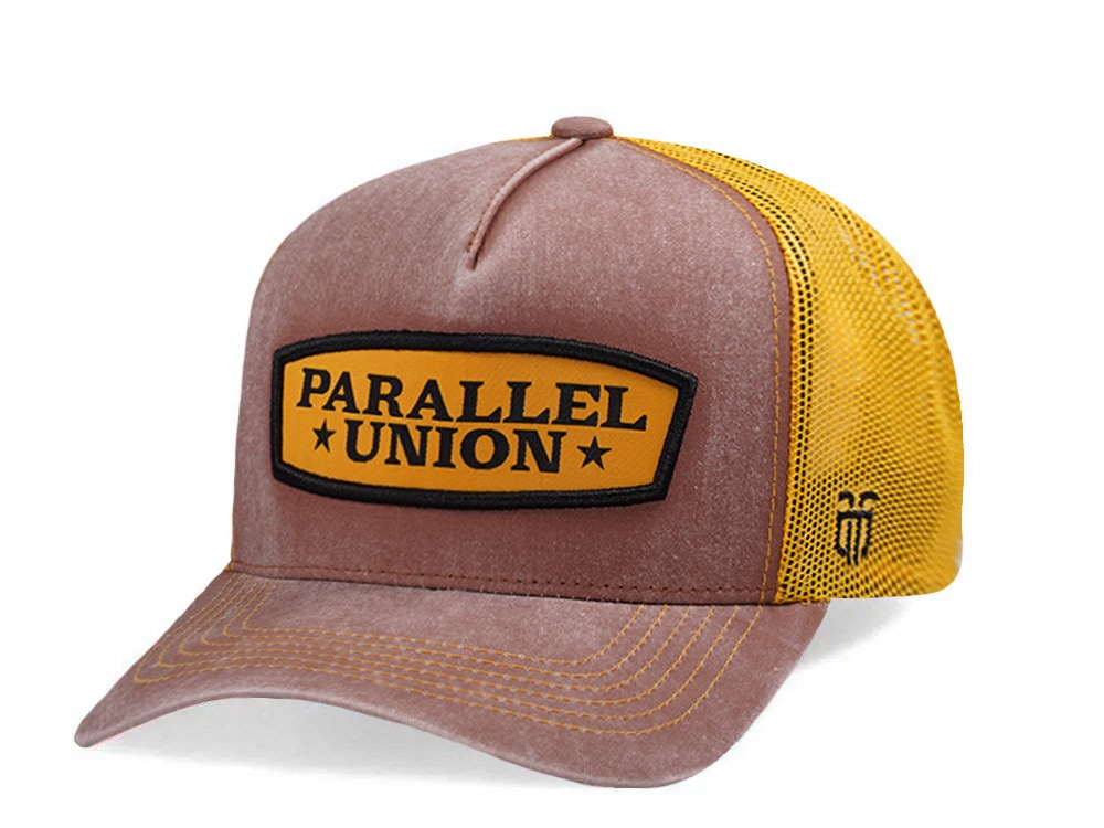 Parallel Union Patch Brown Edition Trucker Snapback Hat