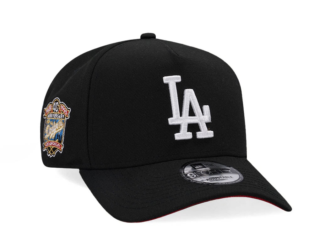 New Era Los Angeles Dodgers 40th Anniversary Black Red 9Forty A Frame Snapback Hat