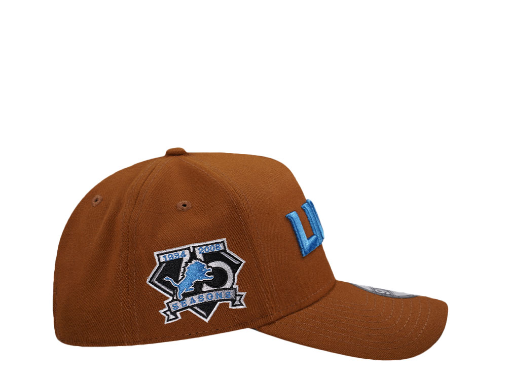 New Era Detroit Lions 75th Anniversary Bourbon Prime Edition 9Forty A Frame Snapback Hat
