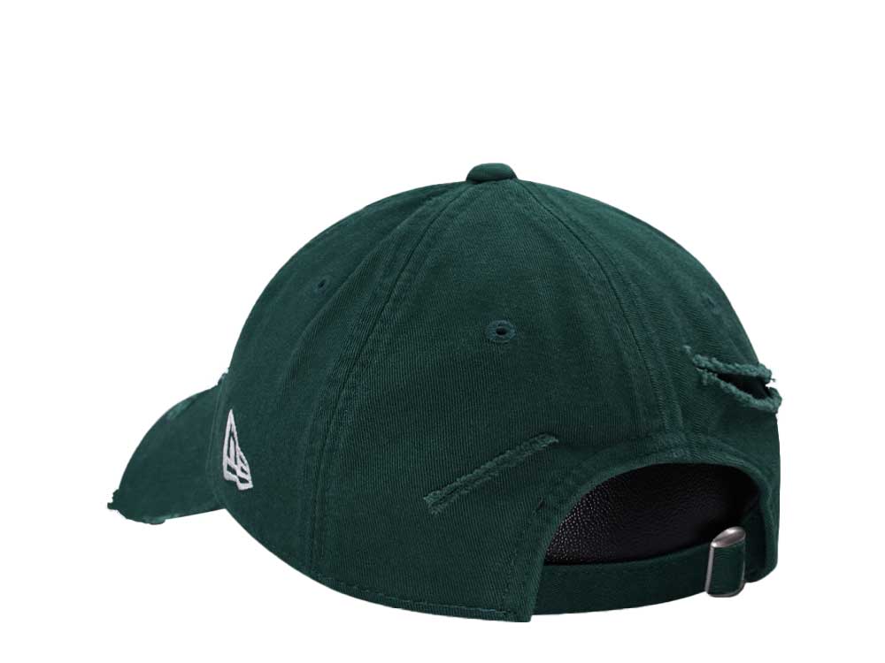 New Era Oakland Athletics Dark Green Washed Distress 9Twenty Strapback Hat