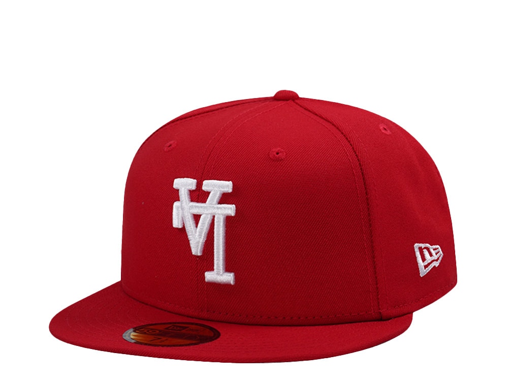 New Era Los Angeles Dodgers Upside Down Scarlet Prime Edition 59Fifty Fitted Hat