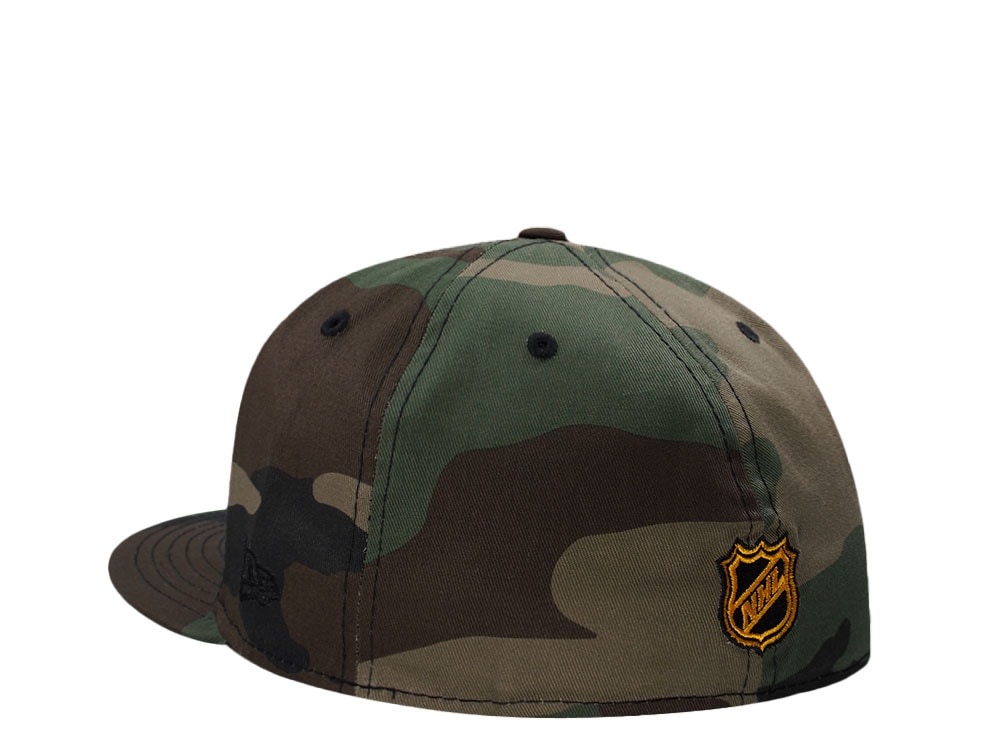 New Era Boston Bruins 50th Anniversary Woodland Camouflage Edition 59Fifty Fitted Hat