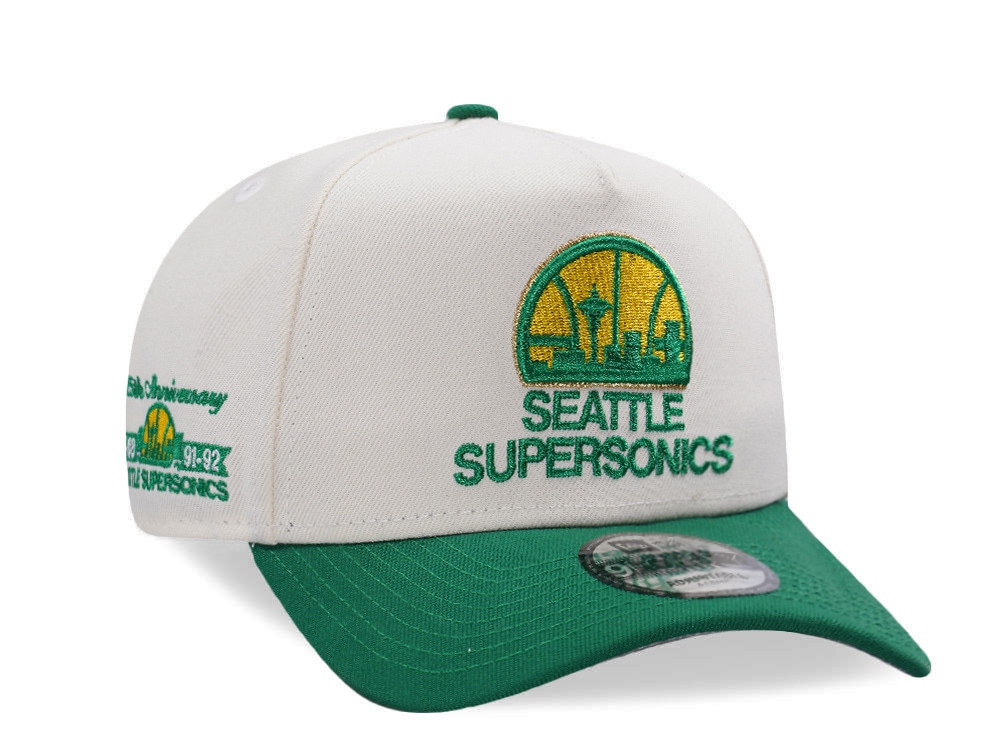 New Era Seattle Supersonics 25th Anniversary Chrome Two Tone Edition 9Forty A Frame Snapback Hat