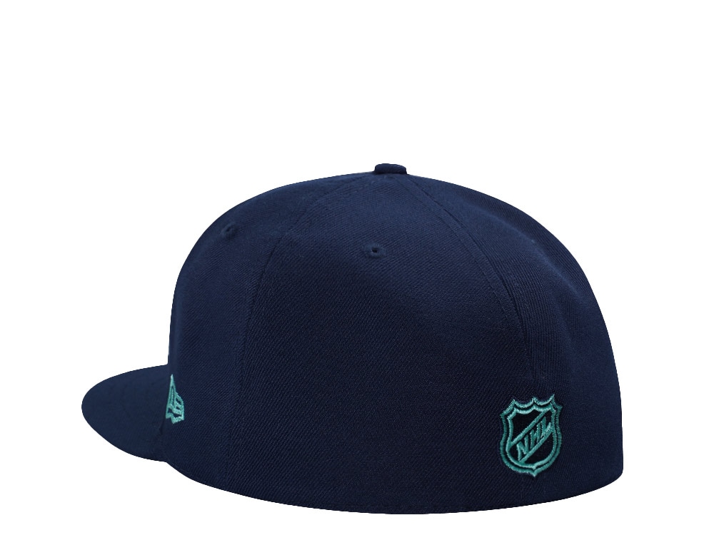New Era Dallas Stars 20th Anniversary Ocean Blue Prime Edition 59Fifty Fitted Hat