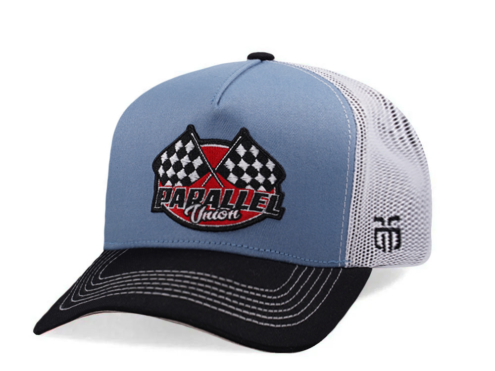 Parallel Union Racing Patch Blue Edition Trucker Snapback Hat