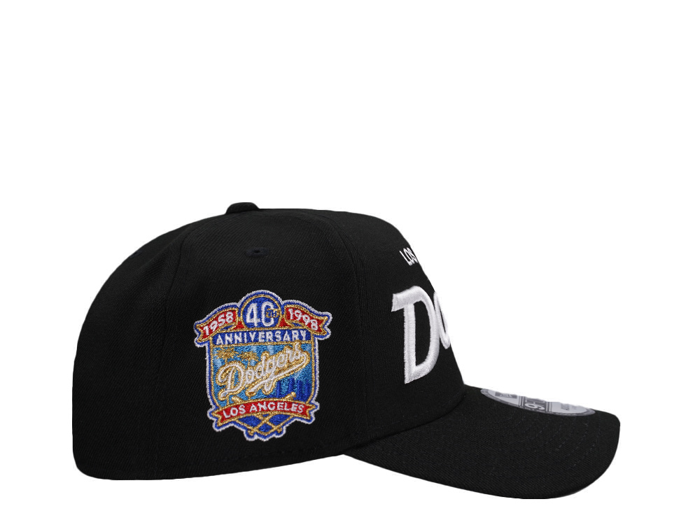 New Era Los Angeles Dodgers 40th Anniversary Black Script Edition 9Forty A Frame Snapback Hat