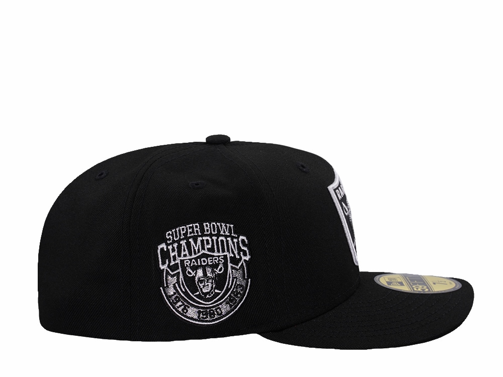 New Era Las Vegas Raiders Champions Black Prime Edition 59Fifty Pre Curved Fitted Hat