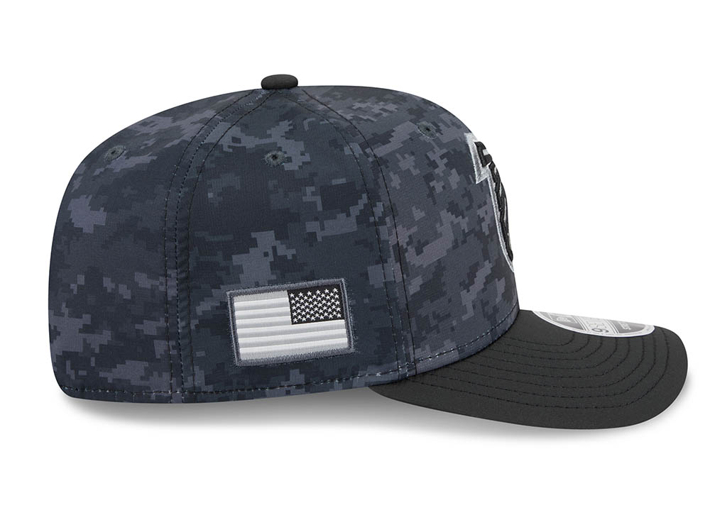 New Era Atlanta Falcons NFL Salute to Service 2026 Digi Camo Black 9Seventy Stretch Snapback Hat