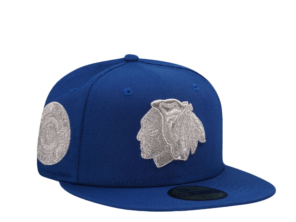 New Era Chicago Blackhawks All Star Game 1991 Cobalt Metallic Prime Edition 59Fifty Fitted Hat