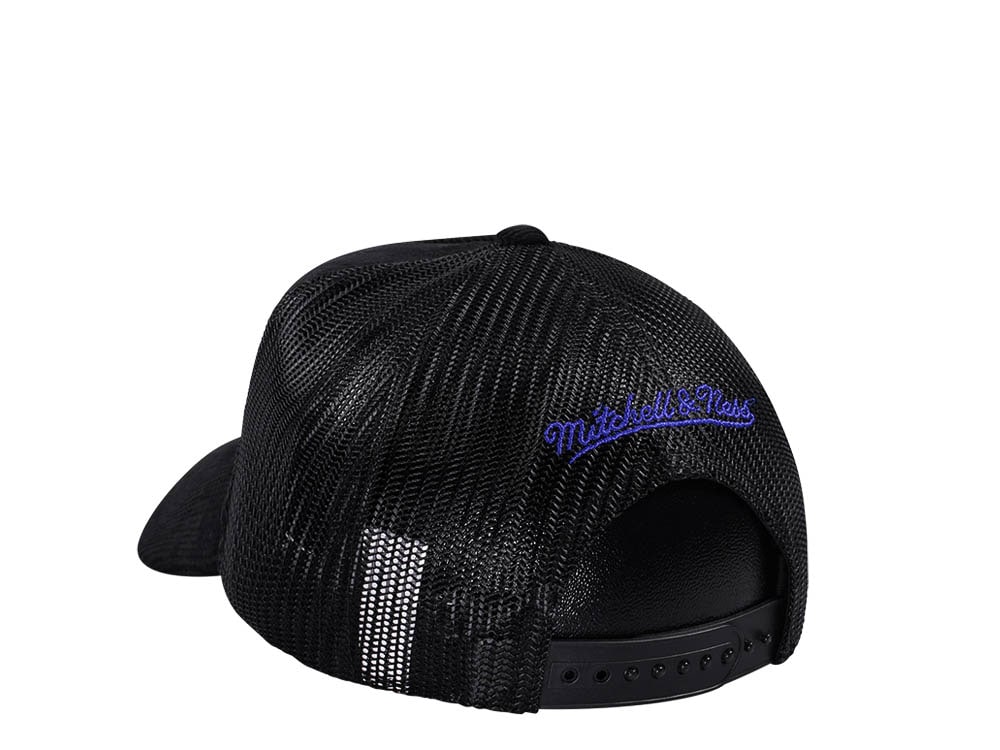 Mitchell & Ness Charlotte Hornets Times up Black Cord Hardwood Classic Trucker Snapback Hat