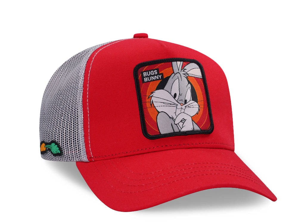 Capslab Looney Tunes Bugs Bunny Red Trucker Snapback Hat