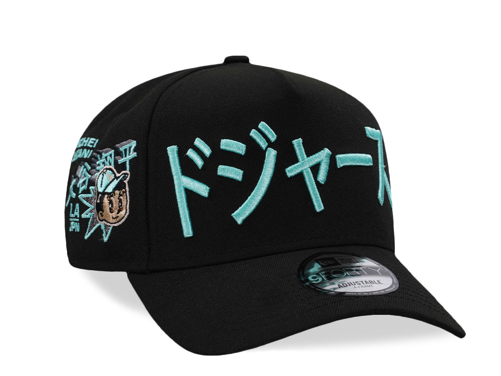 New Era Los Angeles Dodgers Ohtani Kanji Mint Black Prime Edition 9Forty A Frame Snapback Hat