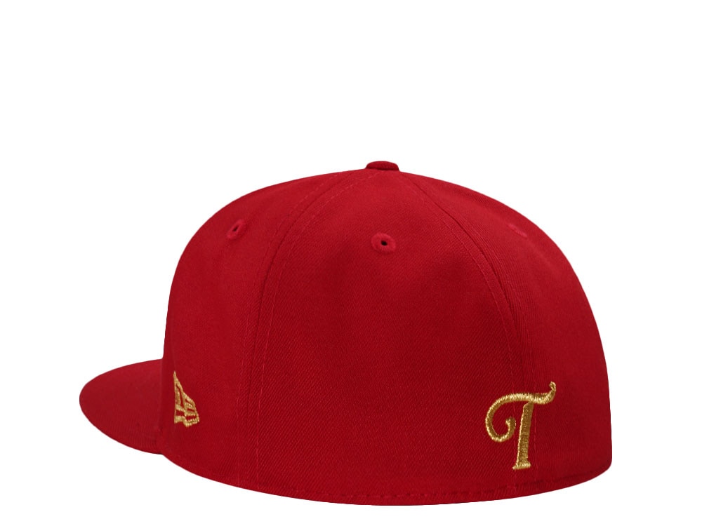 New Era Mexico Aztec Skull Warrior Metallic Red Prime Edition 59Fifty Fitted Hat