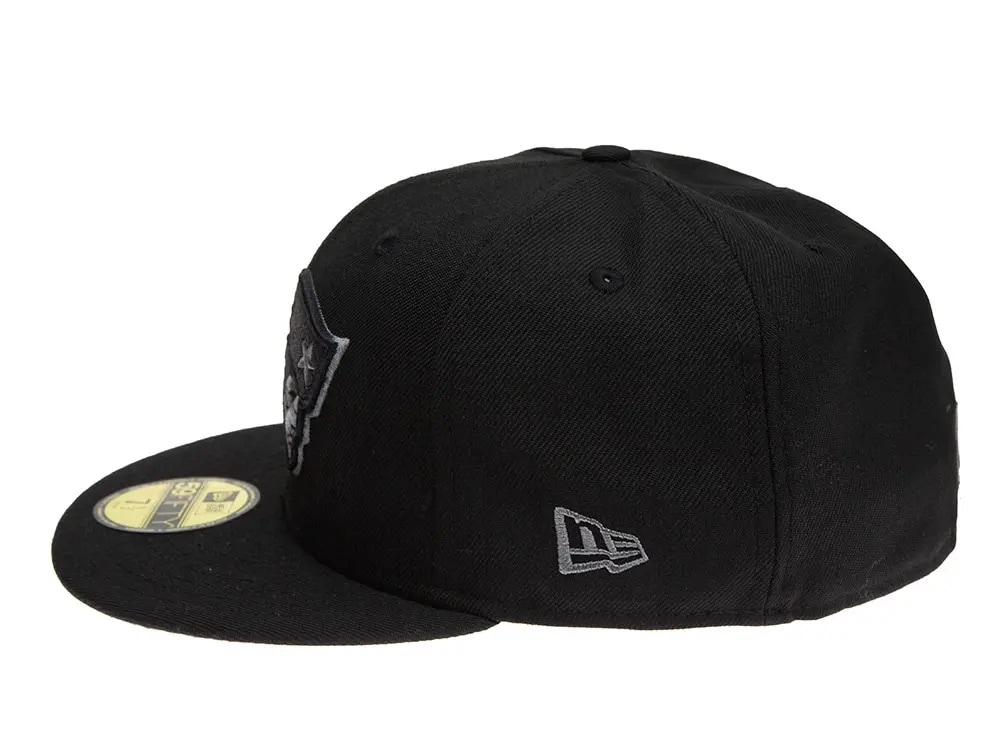 New Era New England Patriots Black & Grey 59Fifty Fitted Hat
