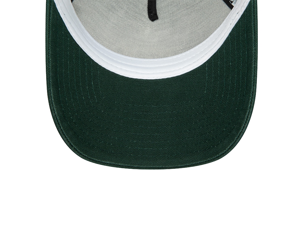 New Era Washed Patch Green A Frame Trucker Snapback Hat