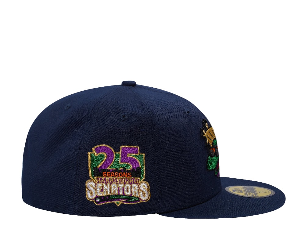 New Era Harrisburg Senators 25th Anniversary Ocean Blue Prime Edition 59Fifty Fitted Hat