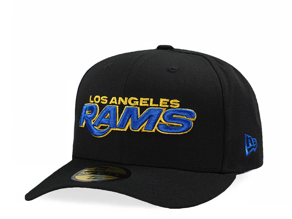 New Era Los Angeles Rams Black Classic Edition Pre Curved 59Fifty Fitted Hat