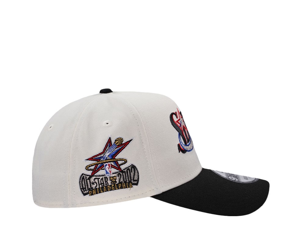 New Era Philadelphia 76ers All Star Game 2002 Chrome Two Tone Edition 9Forty A Frame Snapback Hat
