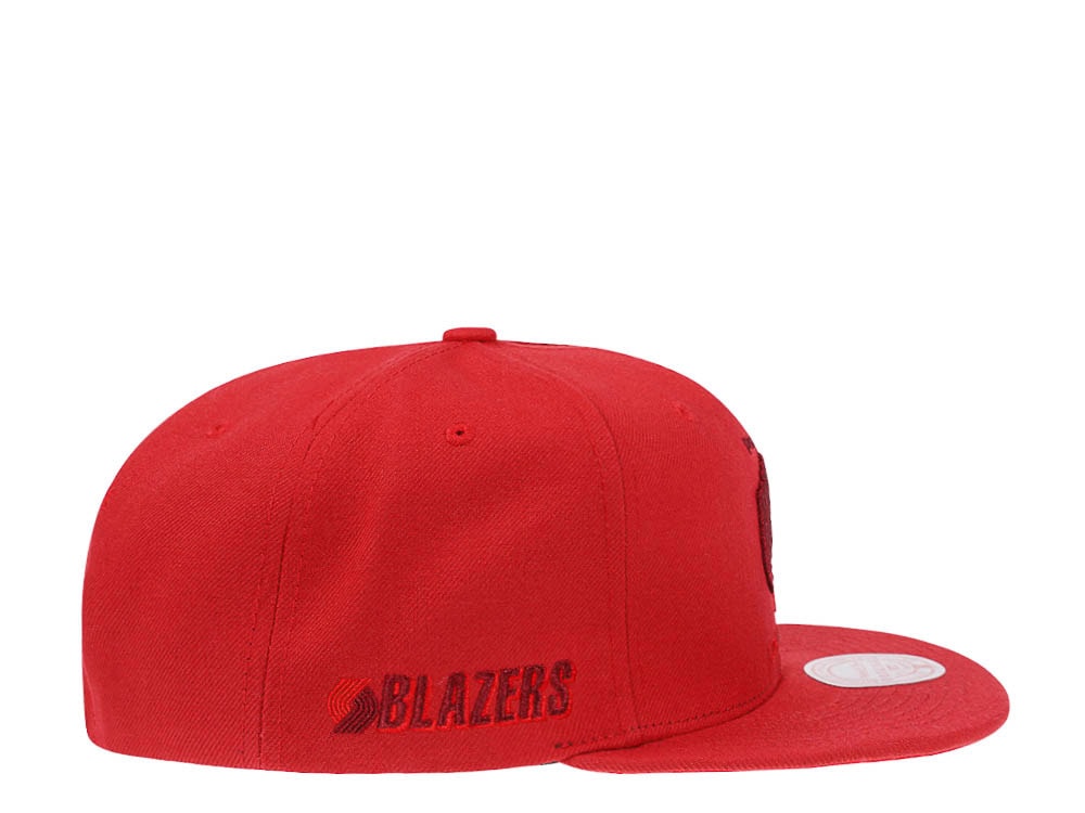 Mitchell & Ness Portland Trail Blazers Red Hardwood Classic Snapback Hat
