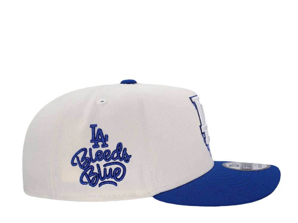 New Era Los Angeles Dodgers Bleed Blue Chrome Two Tone Edition 9Fifty A Frame Snapback Hat