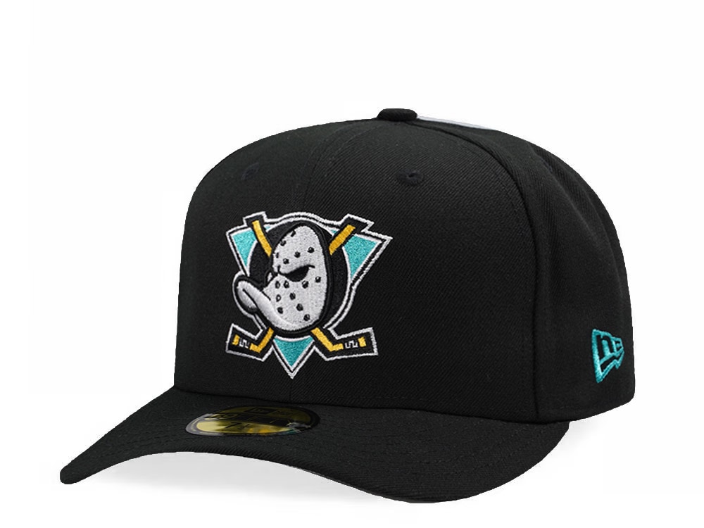 New Era Anaheim Ducks Black Classic Edition Pre Curved 59Fifty Fitted Hat