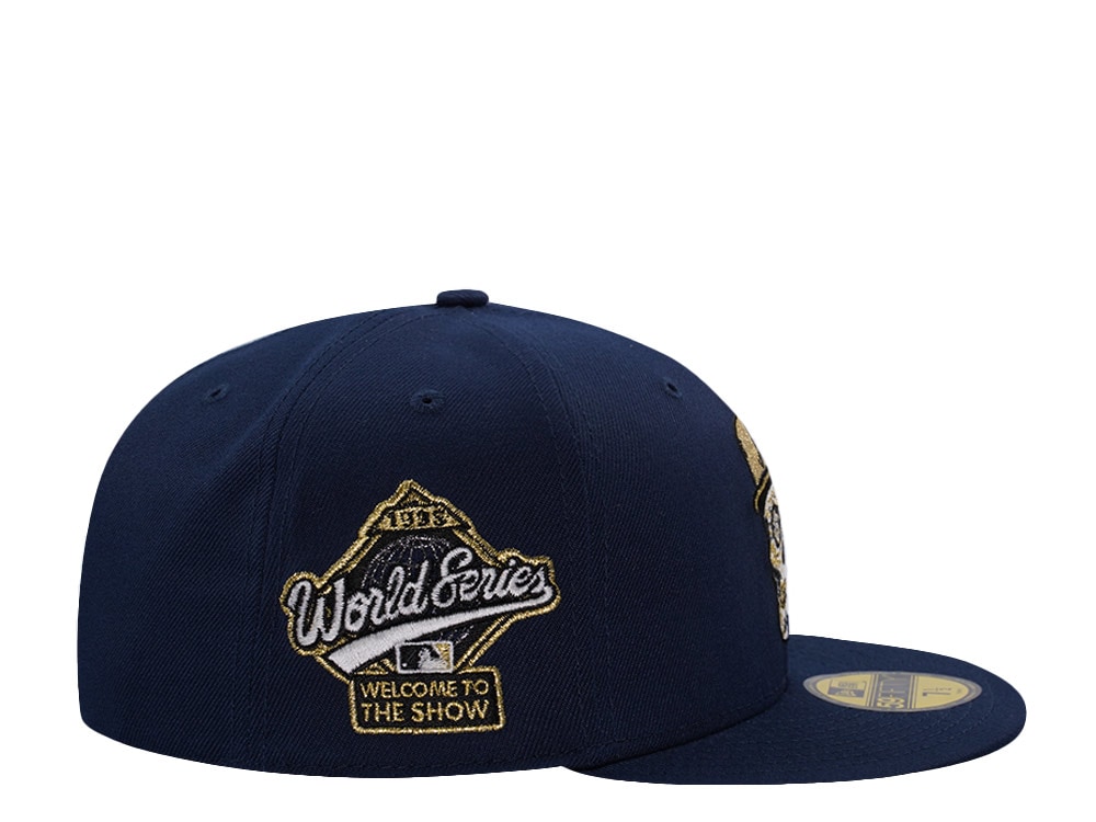 New Era Atlanta Braves World Series 1995 Skull Ocean Blue Prime Edition 59Fifty Fitted Hat