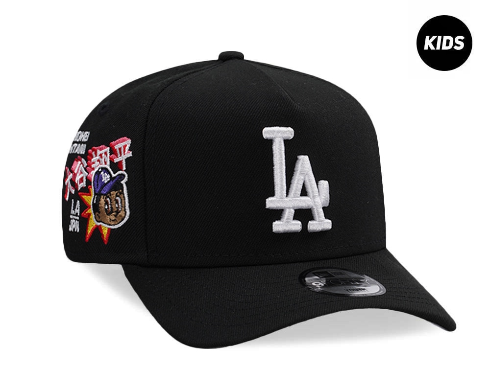New Era Los Angeles Dodgers Ohtani Black Prime Edition Kids 9Forty A Frame Snapback Hat