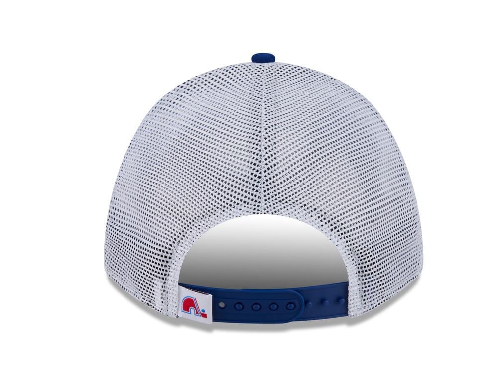 New Era Quebec Nordiques Official Team Color Edition 9Forty M Crown A Frame Trucker Snapback Hat