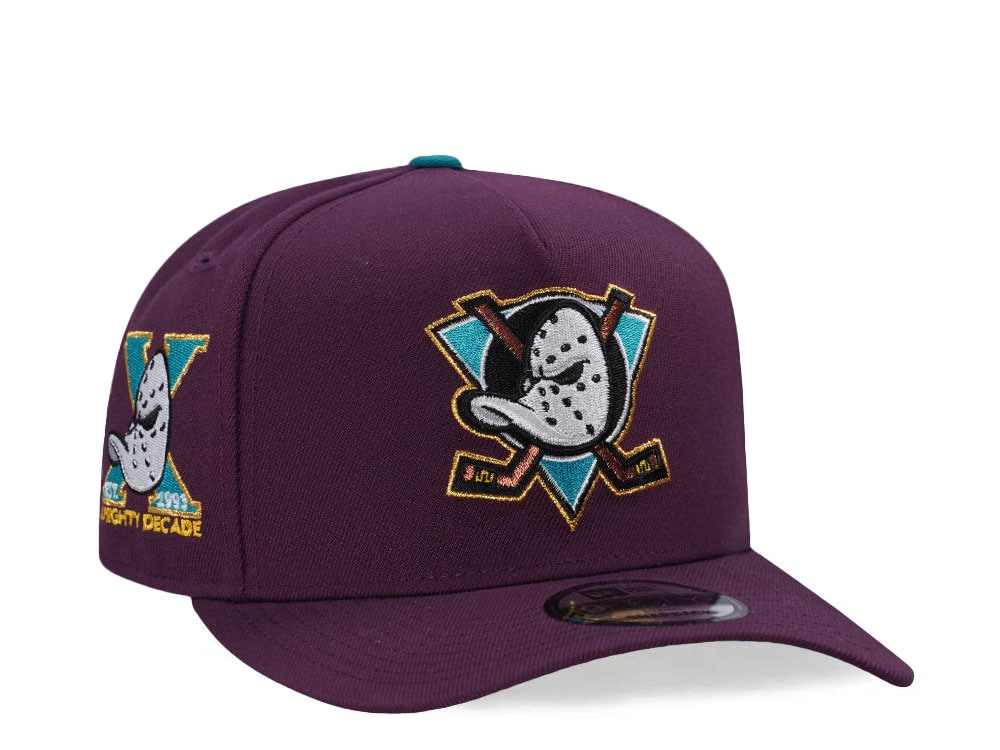New Era Anaheim Ducks 10th Anniversary Plum Prime Edition 9Fifty Snapback Hat