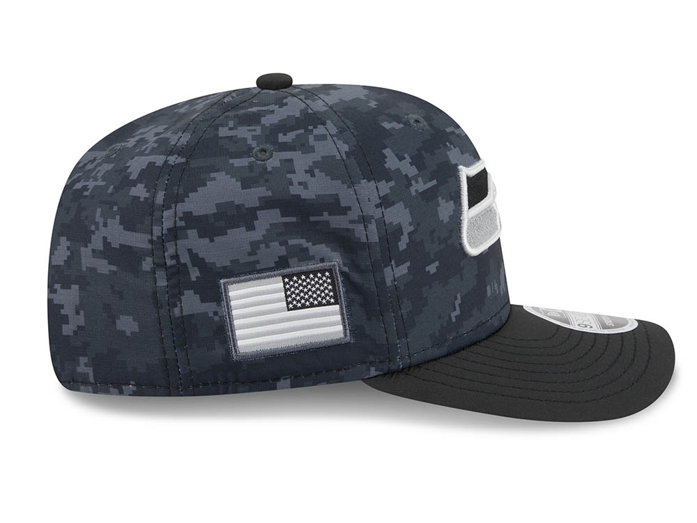 New Era Seattle Seahawks NFL Salute to Service 2026 Digi Camo Black 9Seventy Stretch Snapback Hat