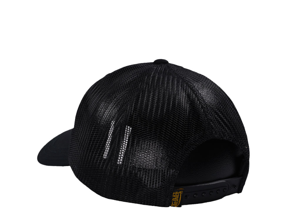 Von Dutch Live Fast Motorcycles Black Trucker Edition Snapback Hat