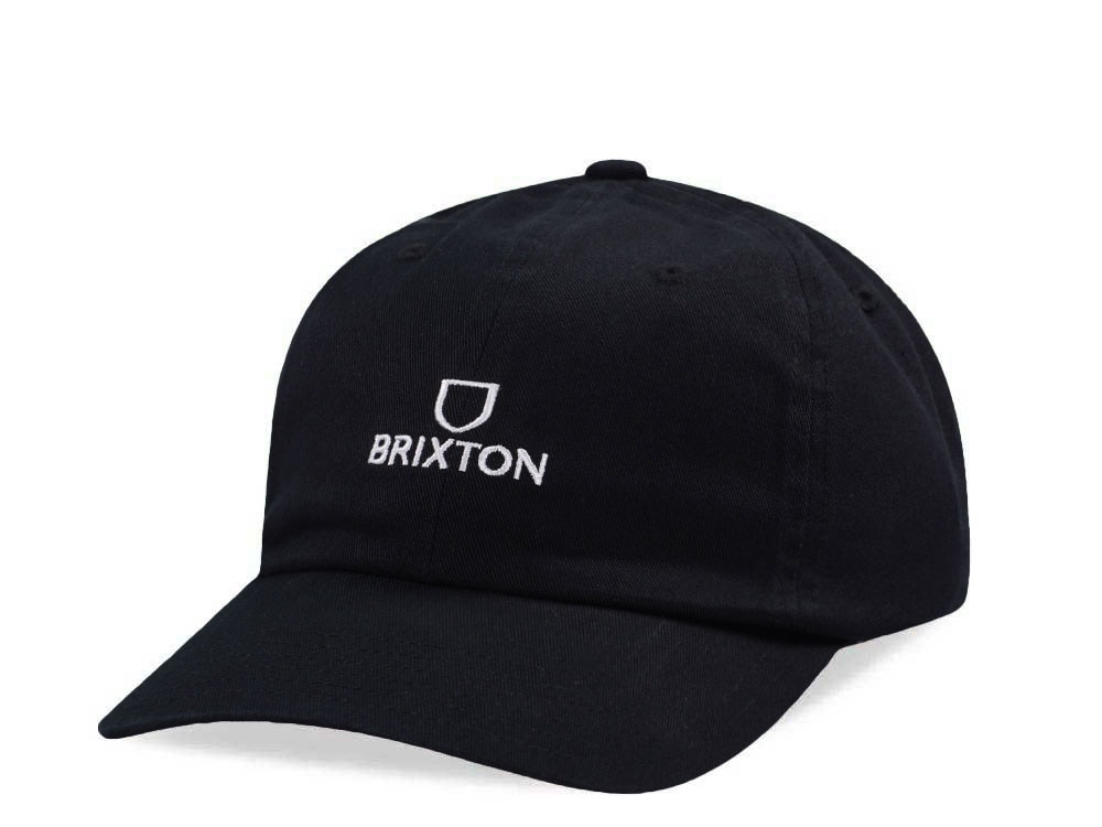 Brixton Logo Black Strapback Hat